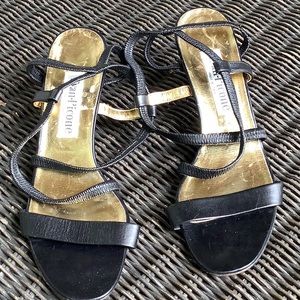 Evan-Picone kitten heel black sandals size 7